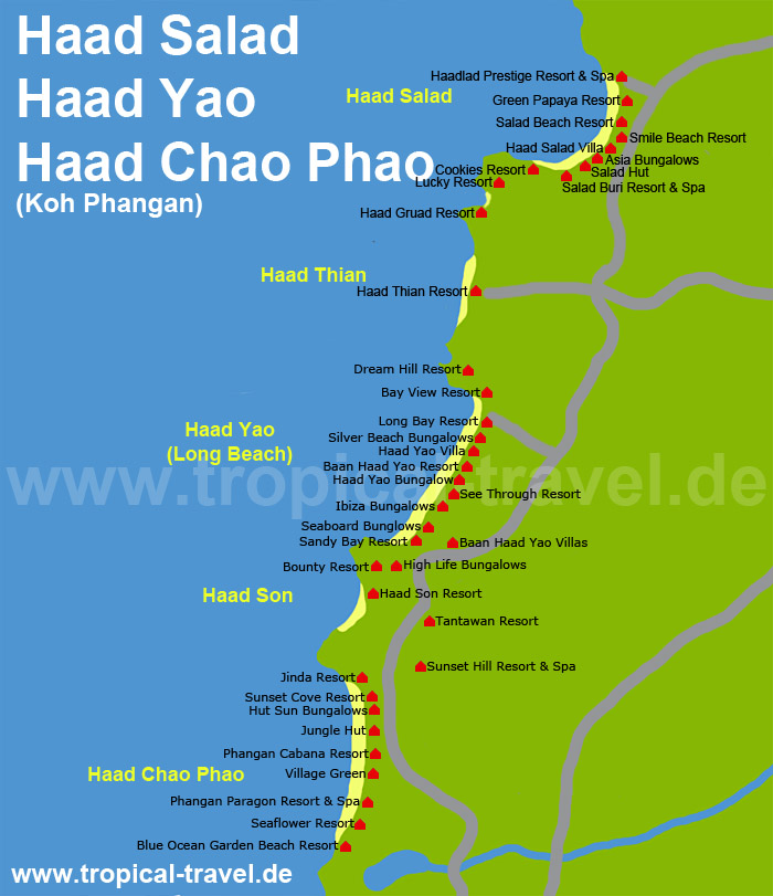 Haad Yao Map