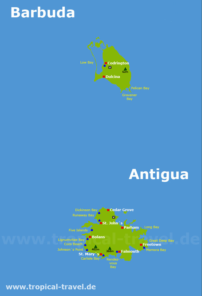 Antigua & Barbuda Karte