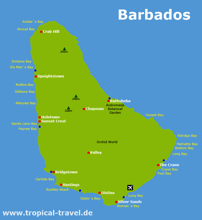 Barbados Karte