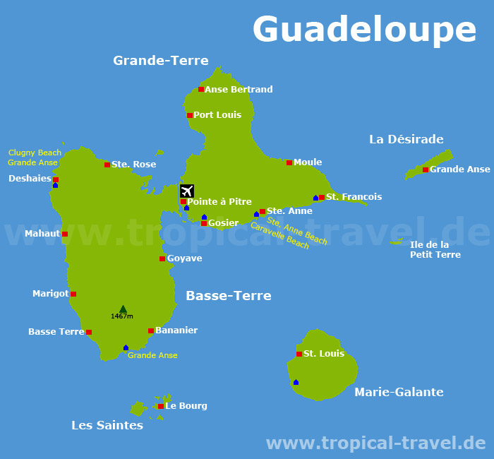Guadeloupe Karte