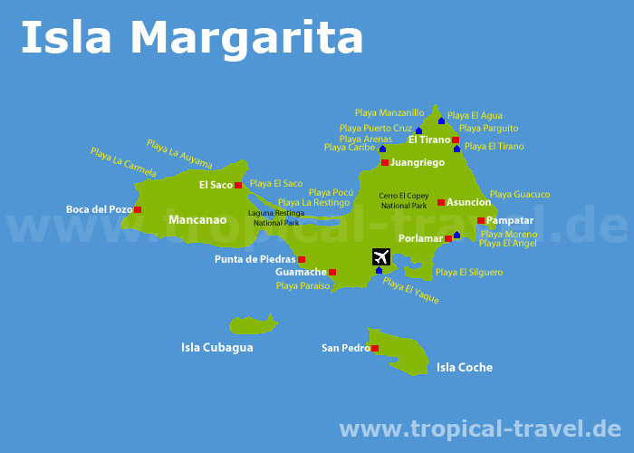Isla de Margarita Karte