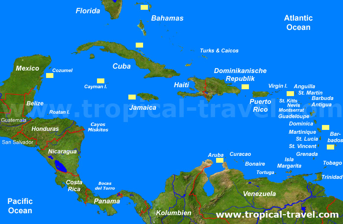 Karibikstrandkarte