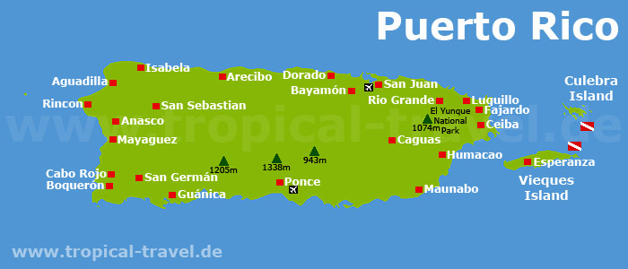 Puerto Rico Karte Puerto Rico Karte
