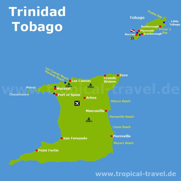 Trinidad Karte Trinidad Karte