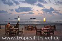 Dining on the beach