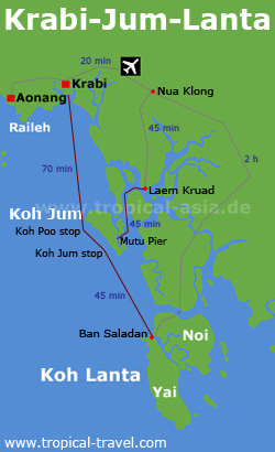 von Koh Jum nach Krabi