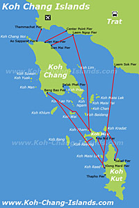 map of Trat islands