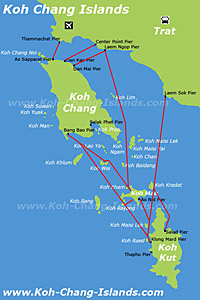 map of Trat islands