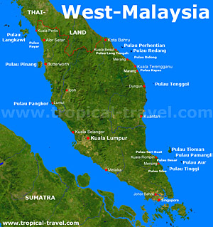Westmalaysia Karte