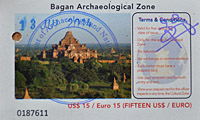 Bagan Besucher Ticket