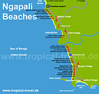 Ngapali Beach Karte