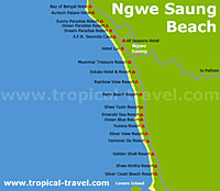 Ngwesaung Beach Karte
