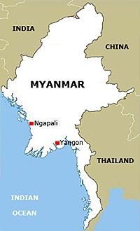 Myanmar-Karte