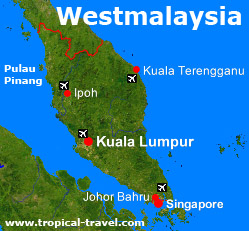 Westmalaysia Karte