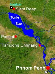 Zentral-Kambodscha Karte