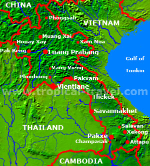 Laos-Karte