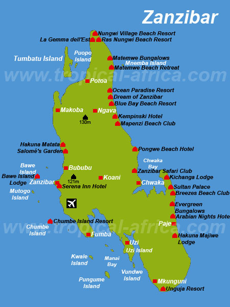 Zanzibar Karte