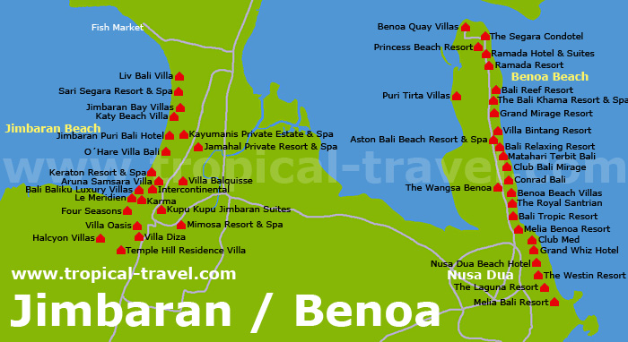 Jimbaran Karte