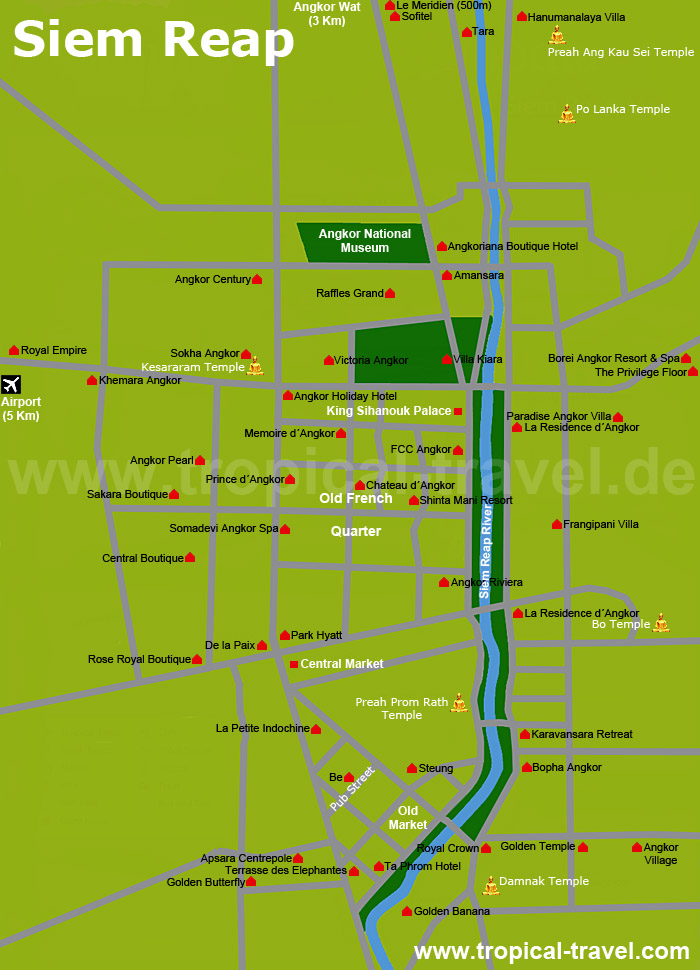 Siem Reap Karte