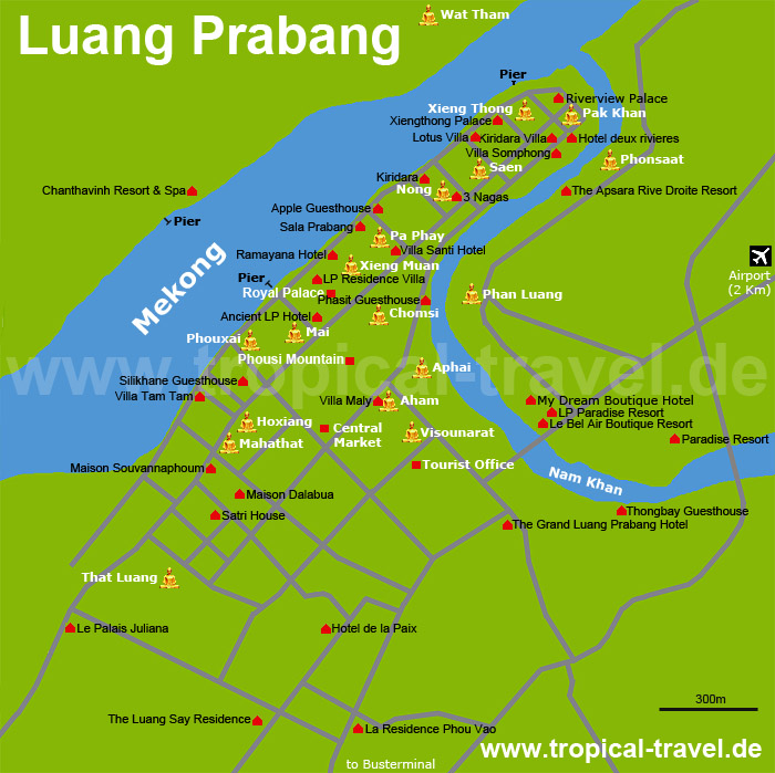 Luang Prabang Karte