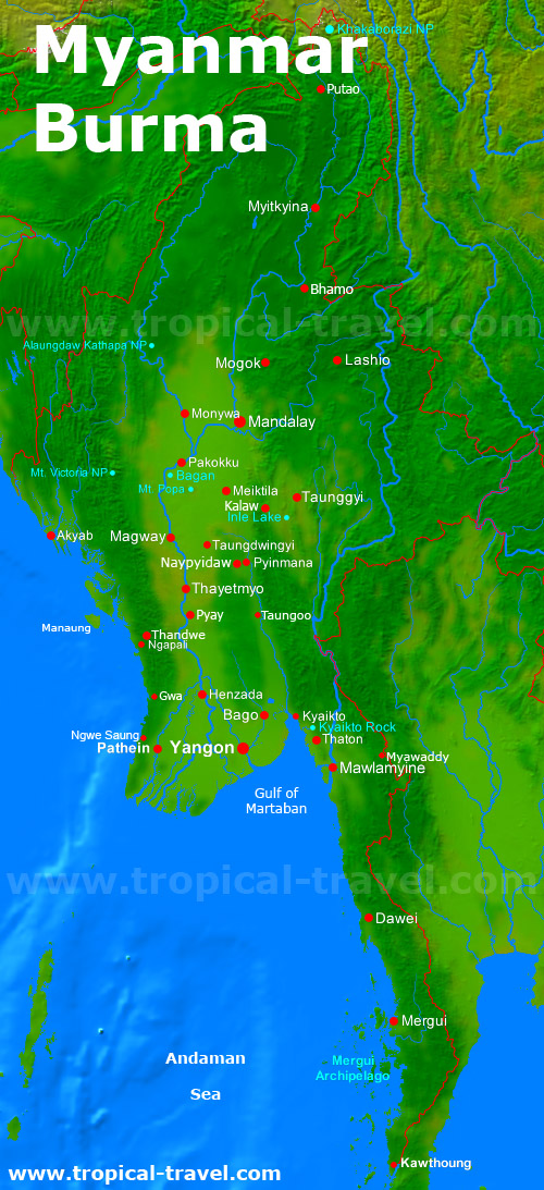 Myanmar Karte