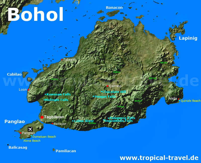 Bohol Karte