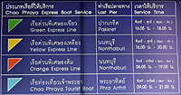 Chao Phraya Schedule