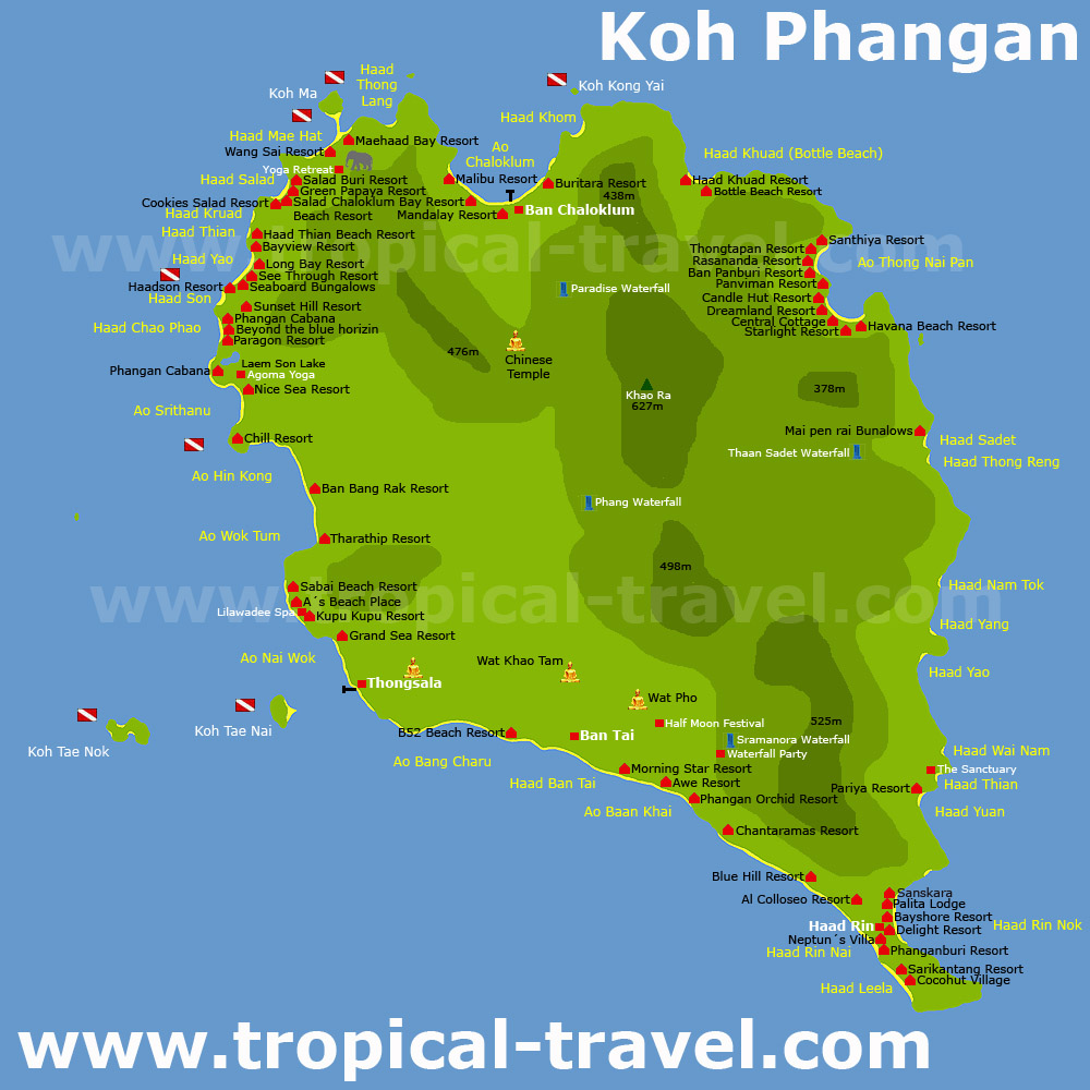 Koh Phangan Karte