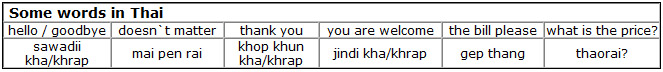 some words in Thai some words in Thai