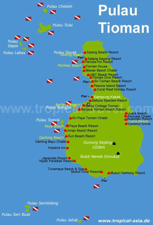 Pulau Tioman Karte