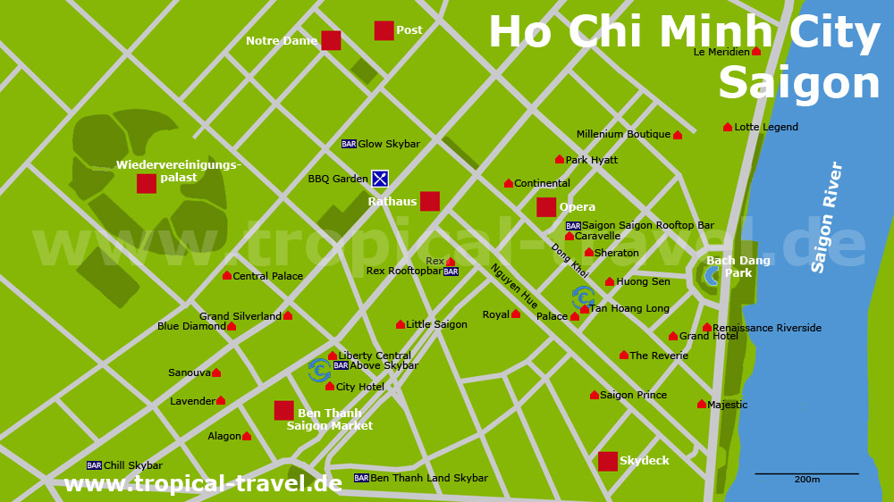 Saigon Zentrum Karte
