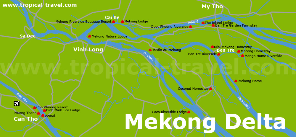 Mekongdelta Karte