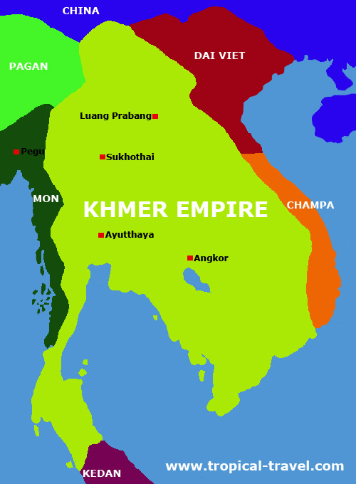 Khmer Reich Karte