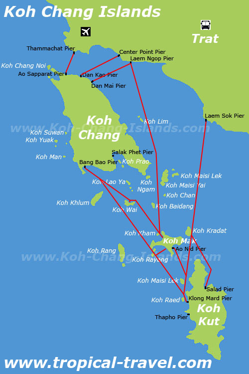 Koh Chang islands map