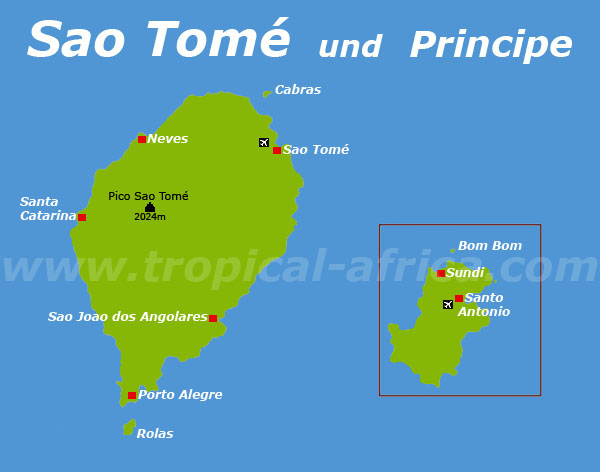 Sao Tomé Karte
