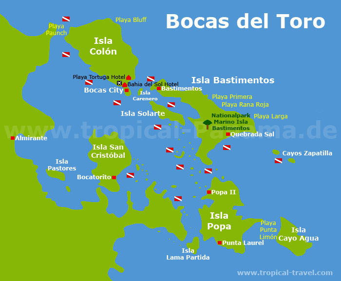 Bocas del Toro Karte