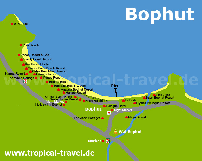 Bophut Karte
