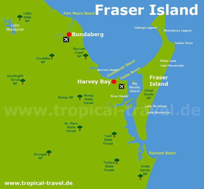Fraser Island Karte