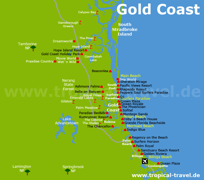 Gold Coast Karte