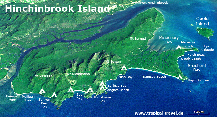 Hinchinbrook Island Karte