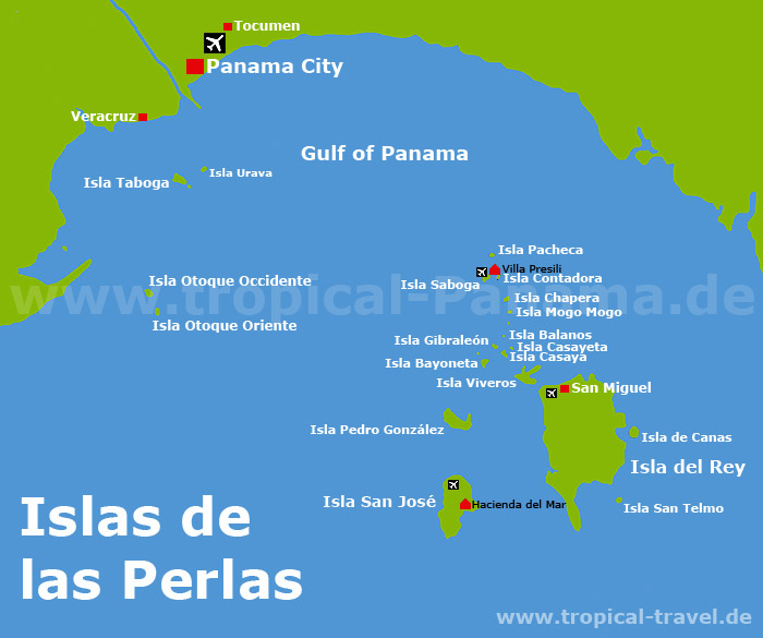 Islas de las Perlas Karte