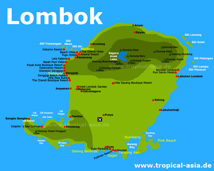 Lombok Karte