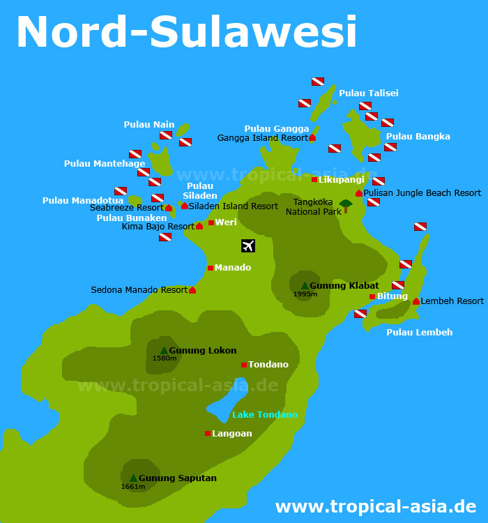 Nord-Sulawesi Karte