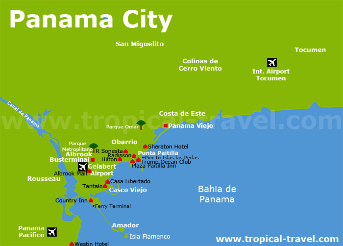 Panama City Karte