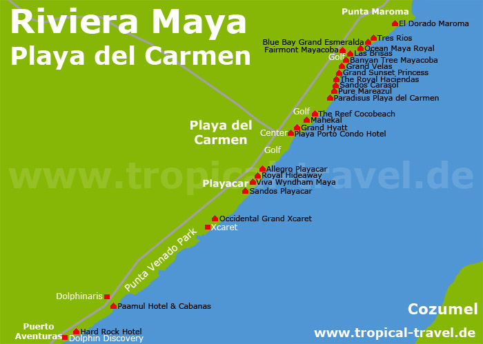 Playa del Carmen Karte