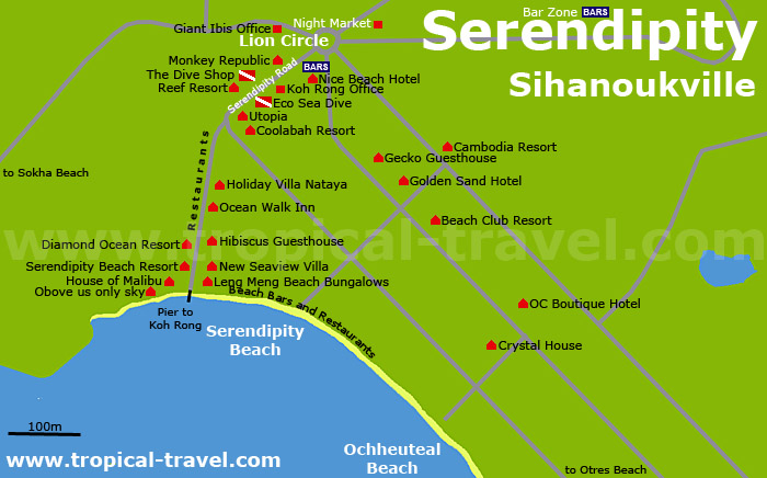 Sihanoukville map Karte