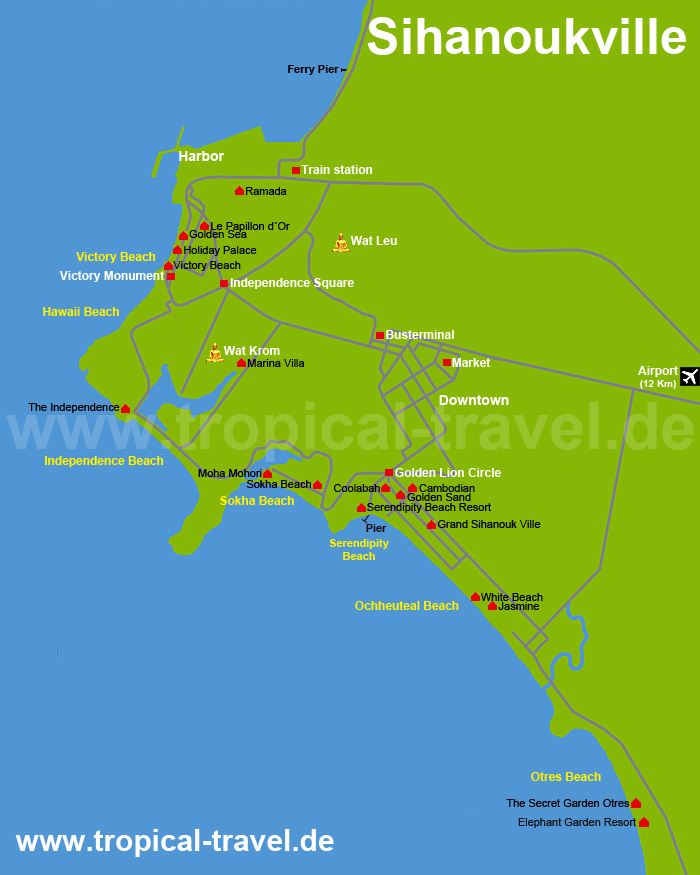 Sihanoukville Karte