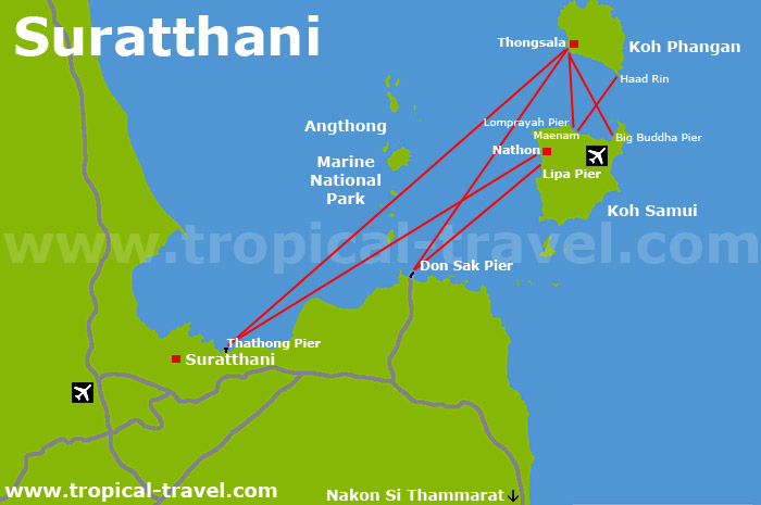 Suratthani map