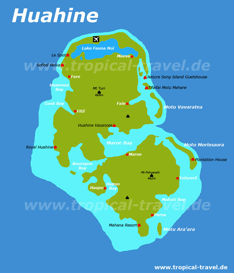 Huahine Karte