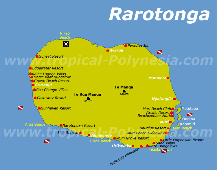 Rarotonga Karte